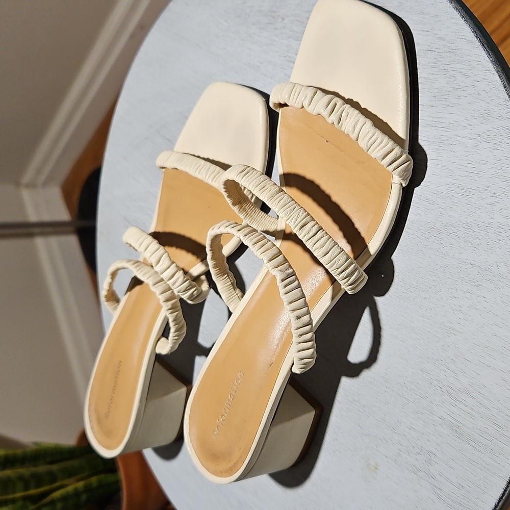 Reformation Assunta Strappy Mules